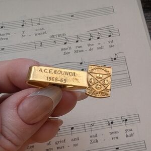 A.C.E. Council Gold Tie Clip Western